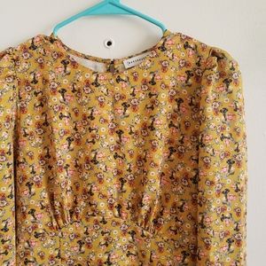 ASOS NWOT Yellow Floral Dress